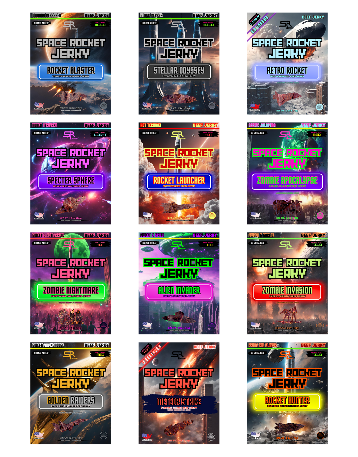 Space Rocket Jerky 2.5oz Bestsellers 12-Pack
