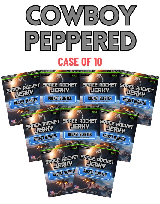 Cowboy Peppered 2.5oz 10 Pack, Beef [Rocket Blaster]