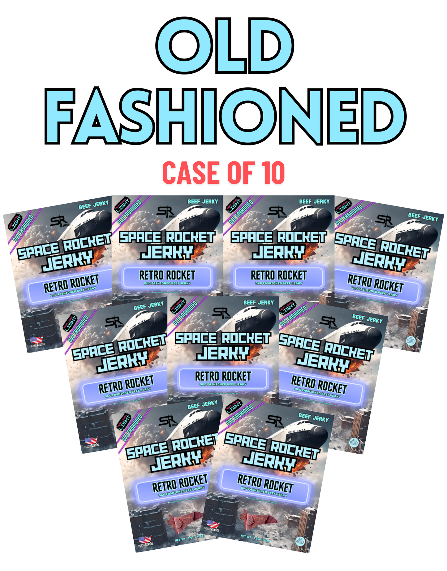 Old Fashioned 2.5oz 10 Pack, Beef [Retro Rocket]
