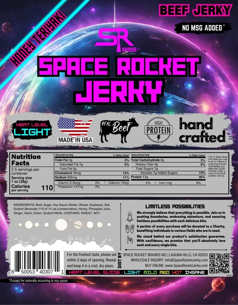 Honey Teriyaki 2.5oz 10 Pack, Beef [Specter Sphere]