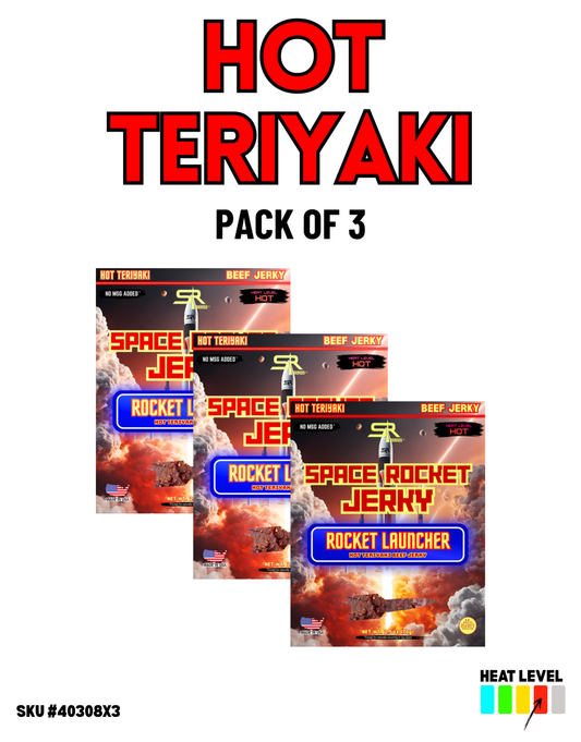 Hot Teriyaki 2.5oz 3-Pack, Beef [Rocket Launcher]