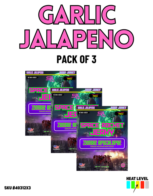 Garlic Jalapeno 2.5oz 3-Pack, Beef [Zombie Apocalypse]