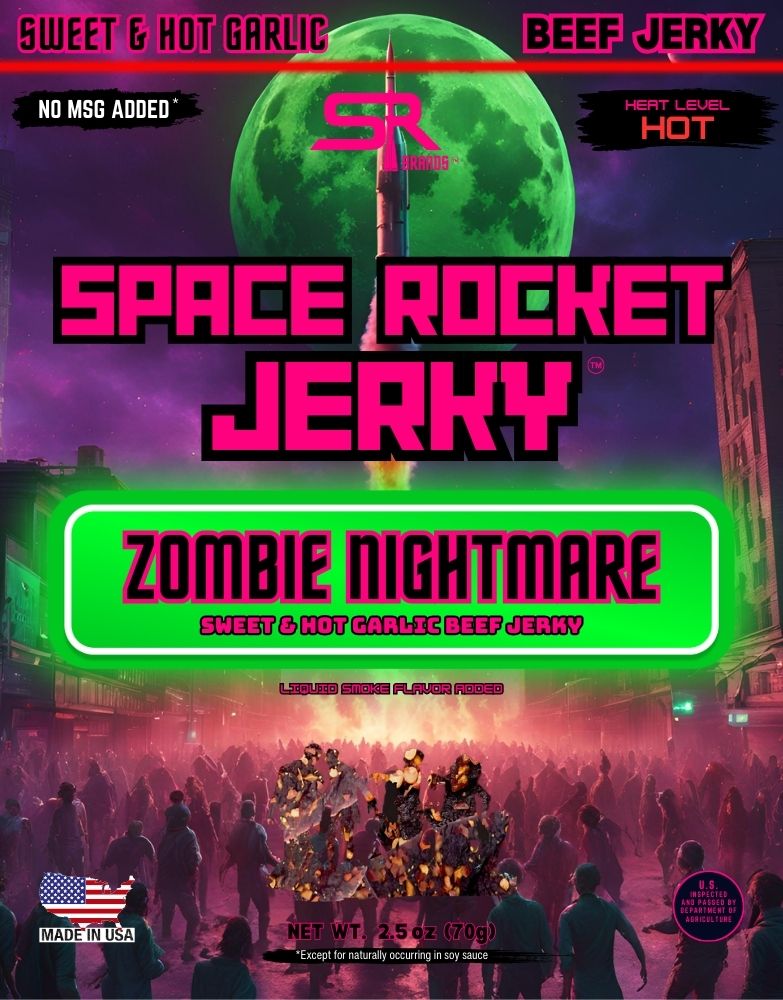 Sweet & Hot Garlic 2.5oz 10 Pack, Beef [Zombie Nightmare]