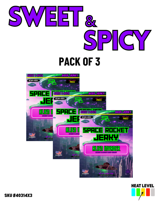 Sweet & Spicy 2.5oz 3-Pack, Beef [Alien Invader]