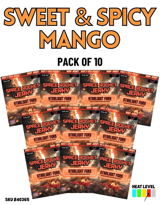 Sweet & Spicy Mango 2.5oz 10 Pack, Beef [Starlight Fury]